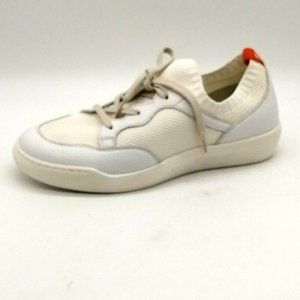 Softinos Womens Lace Up Knit Sneaker White EUR 39 NEW‎